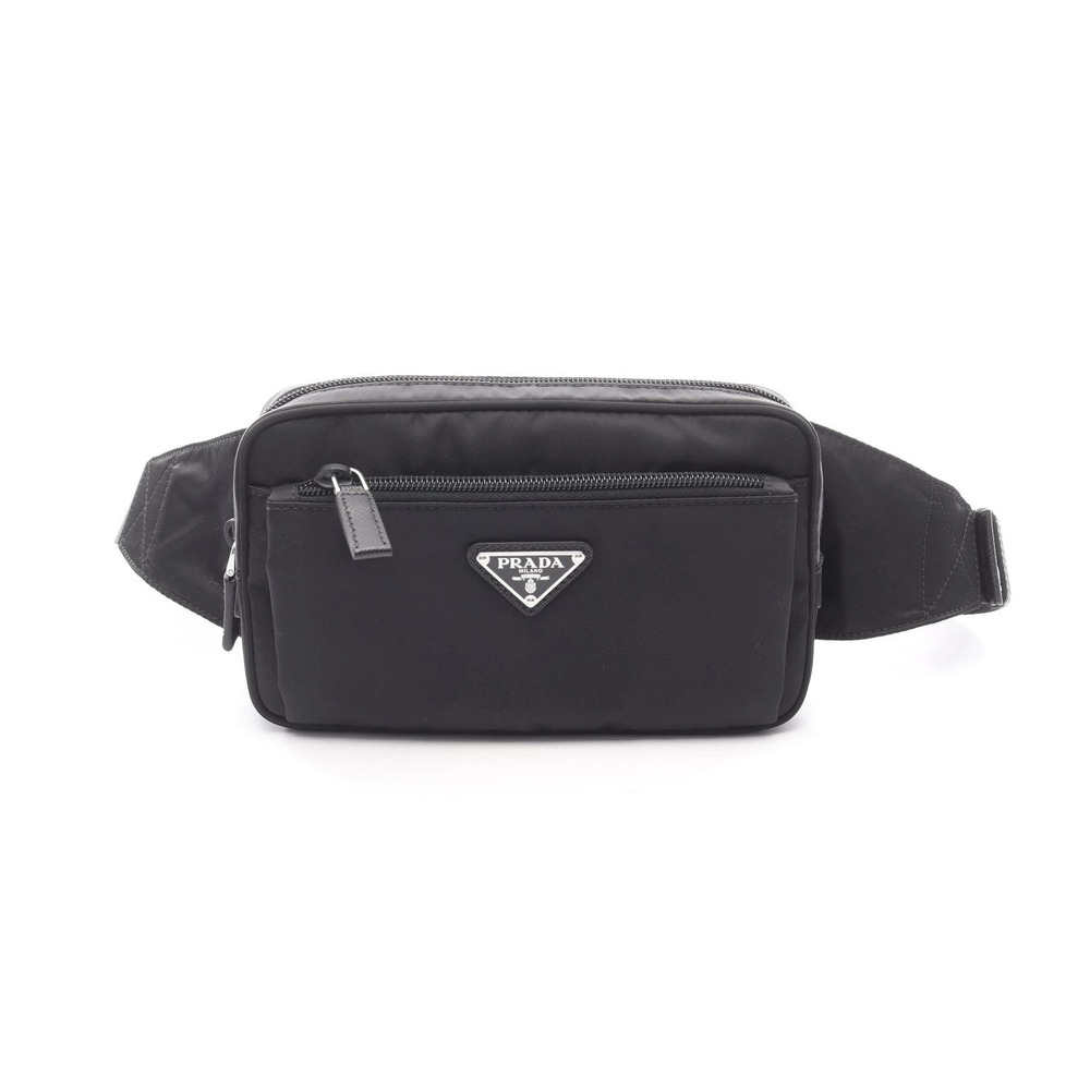 Prada Re Waist Bag Body Saffiano Leather Black